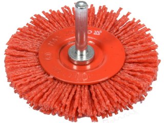 SZCZOTKA TARCZOWA 75MM NYLON TRZPIEŃ 6MM