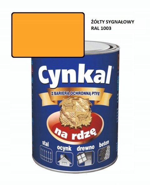 GRUNTOEMALIA AKRYLOWA CYNKAL 0,7L ZÓŁTY SYGNAŁOWY 1003 GRUNTOEMALIA AKRYLOWA CYNKAL 0,7L ZÓŁTY SYGNAŁOWY 1003