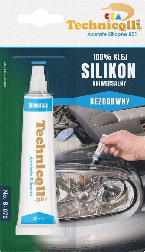 KLEJ SILIKON UNIWERSALNY BEZBARWNY 20ML KLEJ SILIKON UNIWERSALNY BEZBARWNY 20ML