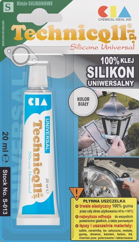 KLEJ SILIKON UNIWERSALNY BIAŁY 20ML KLEJ SILIKON UNIWERSALNY BIAŁY 20ML