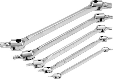 ZESTAW KLUCZY TORX Z PRZEGUBEM 5SZT. ZESTAW KLUCZY TORX Z PRZEGUBEM 5SZT.