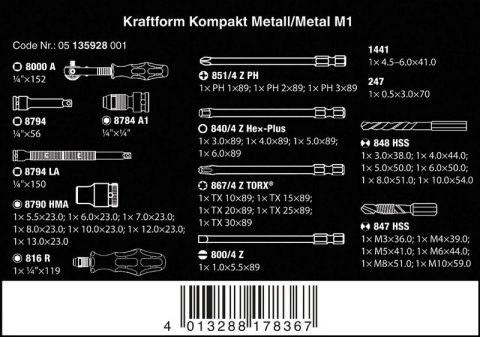 KRAFTFORM KOMPAKT M 1 DO METALU, 39 CZĘŚĆ KRAFTFORM KOMPAKT M 1 DO METALU, 39 CZĘŚĆ