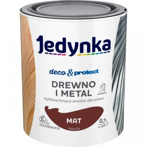 JEDYNKA DECO&PROTECT DREWNO I METAL MAT MAHOŃ 0,7L JEDYNKA DECO&PROTECT DREWNO I METAL MAT MAHOŃ 0,7L