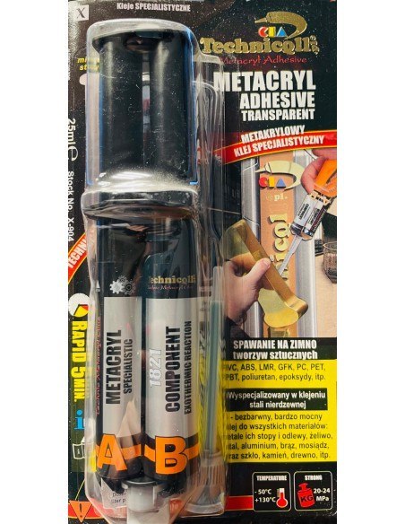 KLEJ METAKRYLOWY BEZBARWNY 25ML KLEJ METAKRYLOWY BEZBARWNY 25ML