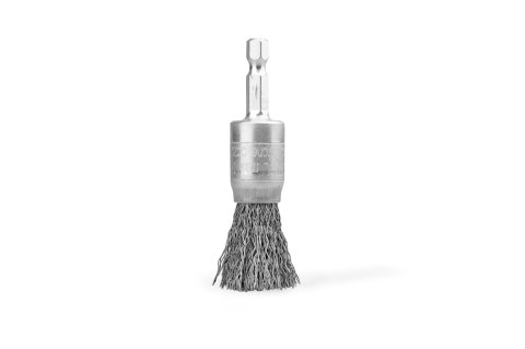 SZCZOTKA PĘDZELKOWA Z BITEM 1/4 DRUT STALOWY FI17MM SZCZOTKA PĘDZELKOWA Z BITEM 1/4 DRUT STALOWY FI17MM