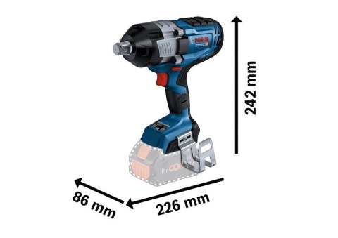 KLUCZ UDAROWY AKUMULATOROWY 3/4'' GDS 18V-1600 0*AH KLUCZ UDAROWY AKUMULATOROWY 3/4'' GDS 18V-1600 0*AH