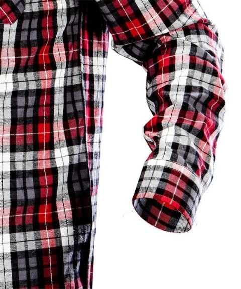 KOSZULA FLANELOWA KRATA CZERWONO-CZARNO-BIAŁA ROZMIAR XL KOSZULA FLANELOWA KRATA CZERWONO-CZARNO-BIAŁA ROZMIAR XL