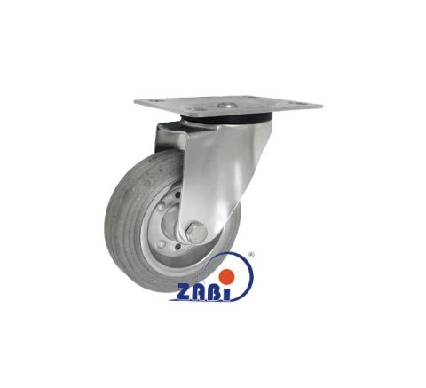KOŁO METAL-GUMA 100MM OBUDOWA SKRĘTNA WĄSK. GUMA SZARA 12LS KOŁO METAL-GUMA 100MM OBUDOWA SKRĘTNA WĄSK. GUMA SZARA 12LS