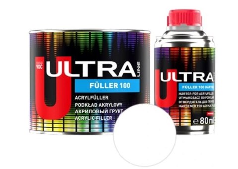 ULTRA FÜLLER 100 PODKŁAD AKRYLOWY 0,4L BIAŁY + UTWARDZACZ ULTRA FÜLLER 100 PODKŁAD AKRYLOWY 0,4L BIAŁY + UTWARDZACZ