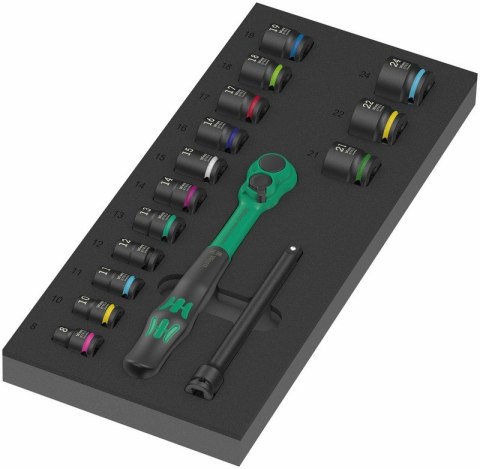 WKŁADKA PIANKOWA 9724 ZESTAW Z GRZECHOTKĄ ZYKLOP 3/8'' 16CZ. WKŁADKA PIANKOWA 9724 ZESTAW Z GRZECHOTKĄ ZYKLOP 3/8'' 16CZ.