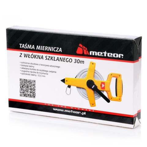 Taśma miernicza z rączką Meteor 30m 38307 Taśma miernicza z rączką Meteor 30m 38307