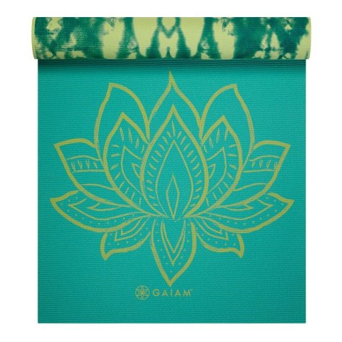 Mata do Jogi dwustronna GAIAM Turquoise Lotus 6 MM 62344