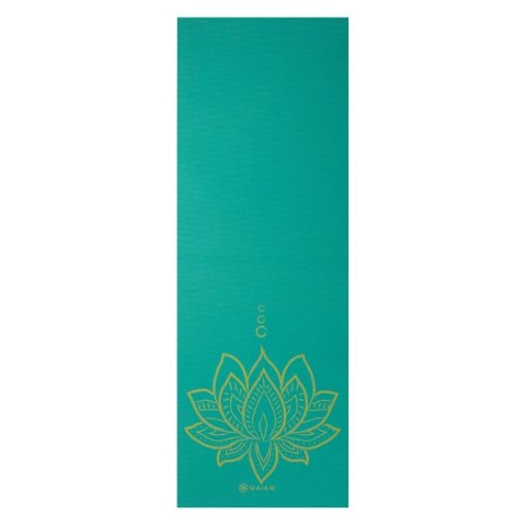 Mata do Jogi dwustronna GAIAM Turquoise Lotus 6 MM 62344