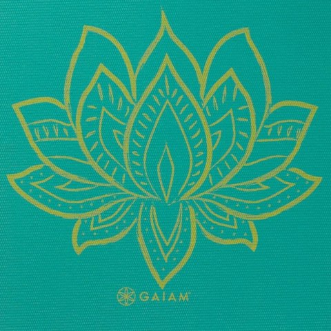 Mata do Jogi dwustronna GAIAM Turquoise Lotus 6 MM 62344