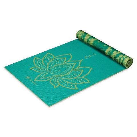 Mata do Jogi dwustronna GAIAM Turquoise Lotus 6 MM 62344