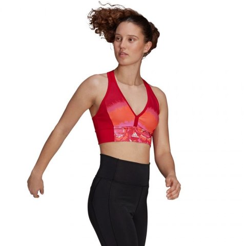 Stanik sportowy adidas Farm All-Over-Print Bra Top Aeroready W GM7144