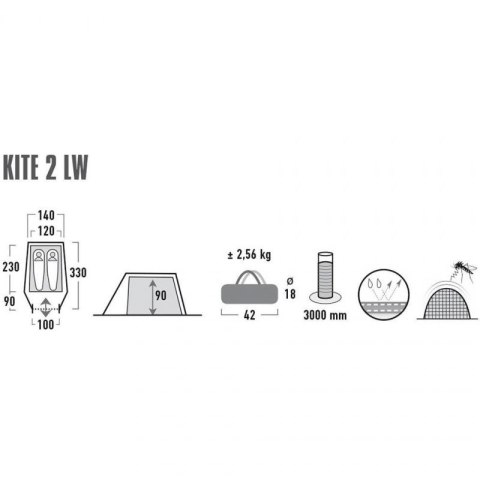 Namiot High Peak Kite 2 LW 10343 Namiot High Peak Kite 2 LW 10343