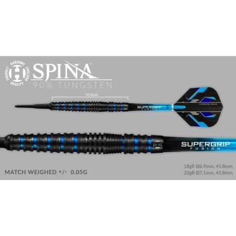 Rzutki Harrows Spina Black 90% Softip HS-TNK-000013753 Rzutki Harrows Spina Black 90% Softip HS-TNK-000013753