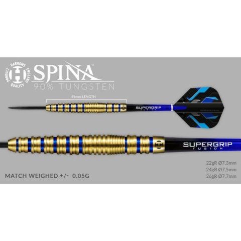 Rzutki Harrows Spina Gold 90% Steeltip HS-TNK-000013751 Rzutki Harrows Spina Gold 90% Steeltip HS-TNK-000013751