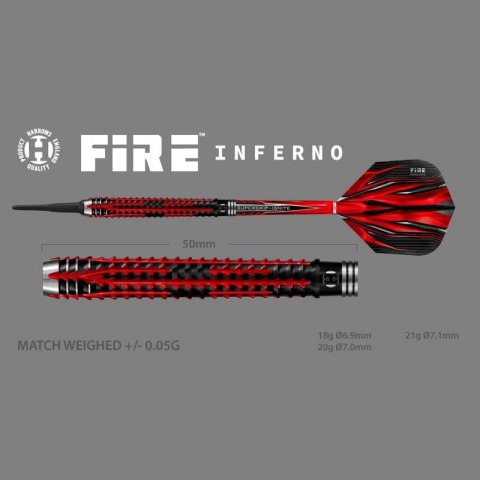 Rzutki Harrows Fire Inferno 90% Softip HS-TNK-000016009 Rzutki Harrows Fire Inferno 90% Softip HS-TNK-000016009