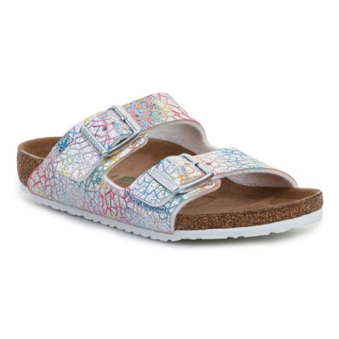 Klapki Birkenstock Arizona Kids Flashy Hologram Silver Jr 1022173 Klapki Birkenstock Arizona Kids Flashy Hologram Silver Jr 1022173