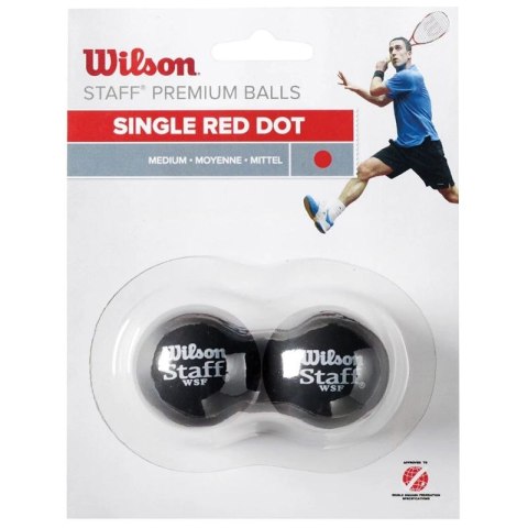 Piłki do squasha Wilson Staff Squash Red Dot Ball WRT617700 Piłki do squasha Wilson Staff Squash Red Dot Ball WRT617700