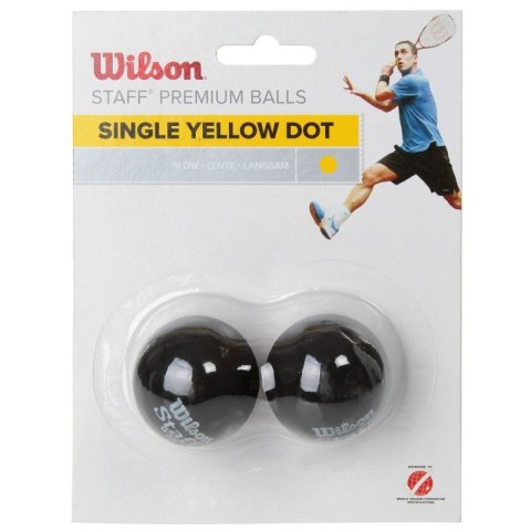 Piłki do squasha Wilson Staff Squash Yellow Dot 2 Pack Ball WRT617800 Piłki do squasha Wilson Staff Squash Yellow Dot 2 Pack Ball WRT617800