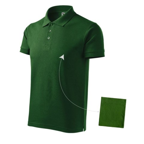 Koszulka polo Malfini Cotton M MLI-21206 zieleń butelkowa Koszulka polo Malfini Cotton M MLI-21206 zieleń butelkowa