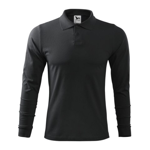 Koszulka polo Malfini Single J. LS M MLI-21194 ebony gray