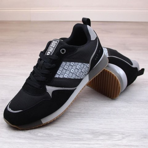 Skórzane buty sportowe Big Star M INT1872 czarne Skórzane buty sportowe Big Star M INT1872 czarne