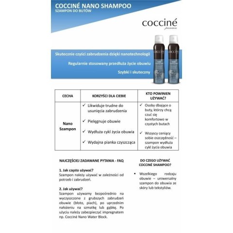 Pianka czyszcząca do skór i tekstyliów Coccine DA0277 Pianka czyszcząca do skór i tekstyliów Coccine DA0277
