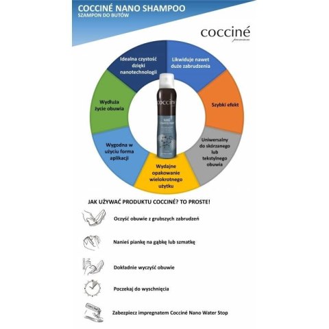 Pianka czyszcząca do skór i tekstyliów Coccine DA0277 Pianka czyszcząca do skór i tekstyliów Coccine DA0277