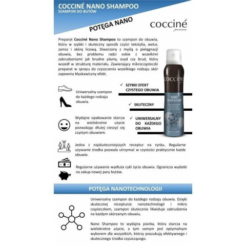 Pianka czyszcząca do skór i tekstyliów Coccine DA0277 Pianka czyszcząca do skór i tekstyliów Coccine DA0277