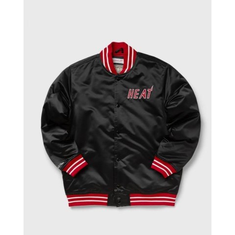 Kurtka Mitchell & Ness NBA Heavyweight Satin Jacket Miami Heat M OJBF3413-MHEYYPPPBLCK Kurtka Mitchell & Ness NBA Heavyweight Satin Jacket Miami Heat M OJBF3413-MHEYYPPPBLCK