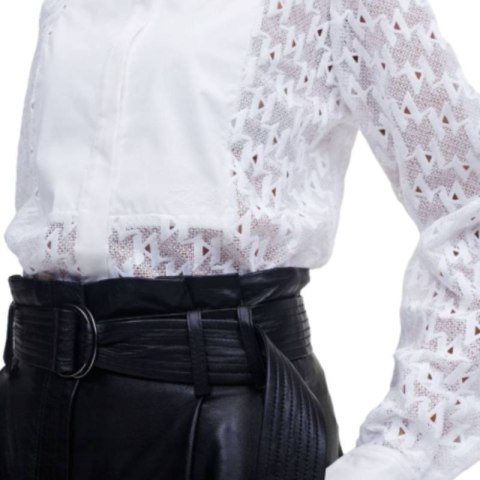 Koszulka Karl Lagerfeld KL Monogram Lace Bib Shirt W 220W1600 Koszulka Karl Lagerfeld KL Monogram Lace Bib Shirt W 220W1600