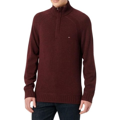 Sweter Tommy Hilfiger Multi Htr Lambswool Zip Mock M MW0MW27759 Sweter Tommy Hilfiger Multi Htr Lambswool Zip Mock M MW0MW27759