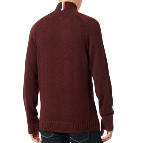 Sweter Tommy Hilfiger Multi Htr Lambswool Zip Mock M MW0MW27759 Sweter Tommy Hilfiger Multi Htr Lambswool Zip Mock M MW0MW27759