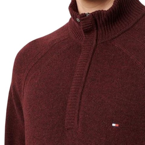 Sweter Tommy Hilfiger Multi Htr Lambswool Zip Mock M MW0MW27759 Sweter Tommy Hilfiger Multi Htr Lambswool Zip Mock M MW0MW27759
