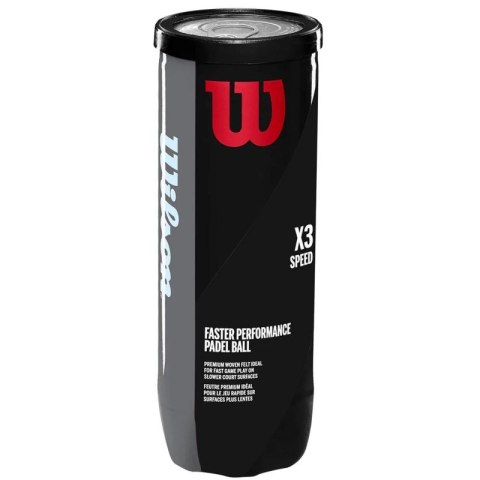 Piłki do tenisa ziemnego Wilson X3 Pack Speed Padel Ball WR8901101001 Piłki do tenisa ziemnego Wilson X3 Pack Speed Padel Ball WR8901101001