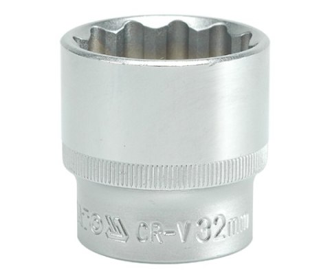 NASADKA KRÓTKA 12-KĄTNA CHROMOWANA 1/2'' 32MM NASADKA KRÓTKA 12-KĄTNA CHROMOWANA 1/2'' 32MM