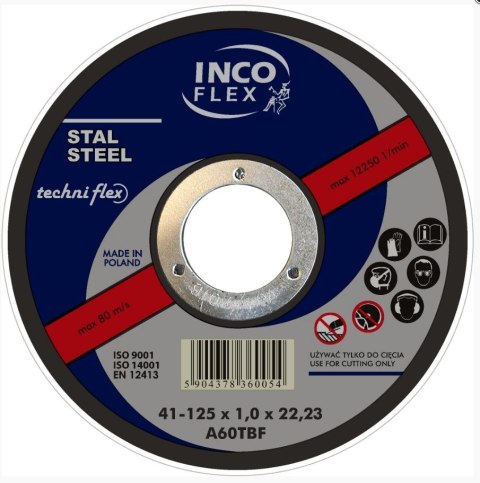 TARCZA PŁASKA T1A 115*1.0*22 TARCZA PŁASKA T1A 115*1.0*22