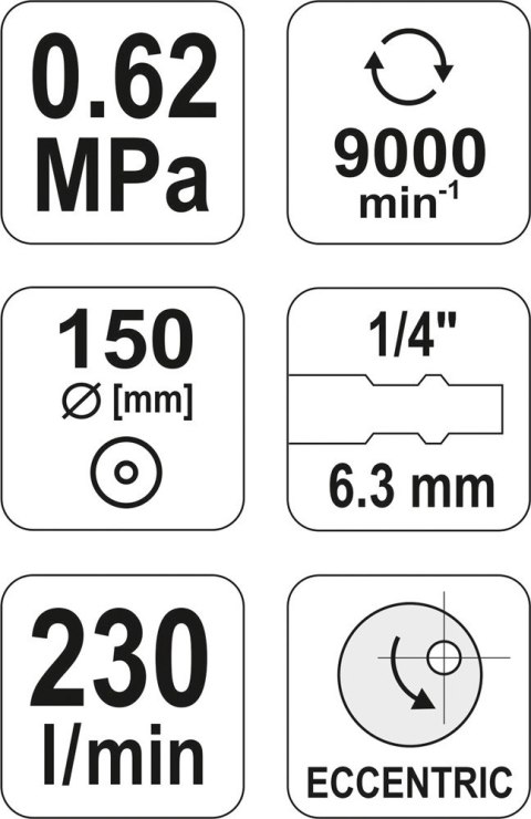 SZLIFIERKA PNEUMATYCZNA TARCZA 150MM SZLIFIERKA PNEUMATYCZNA TARCZA 150MM