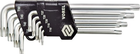 KLUCZE TORX KOMPLET 9 SZTUK T15 - T55 CR-V KLUCZE TORX KOMPLET 9 SZTUK T15 - T55 CR-V