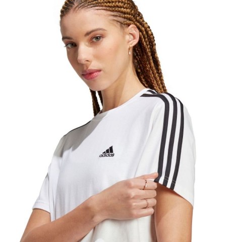 Koszulka adidas Essentials 3-Stripes Single Jersey Crop Top W HR4915