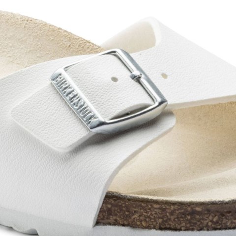 Klapki damskie Birkenstock Madrid Birko-Flor White białe regular szerokie (0040731)