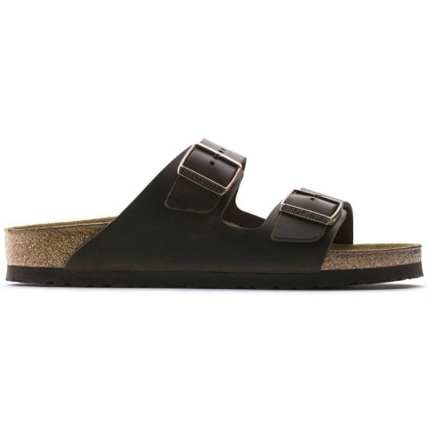 Klapki damskie/męskie brązowe Birkenstock Arizona Nubuk Habana narrow wąskie (52533)