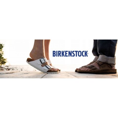 Klapki damskie/męskie brązowe Birkenstock Arizona Nubuk Habana narrow wąskie (52533)