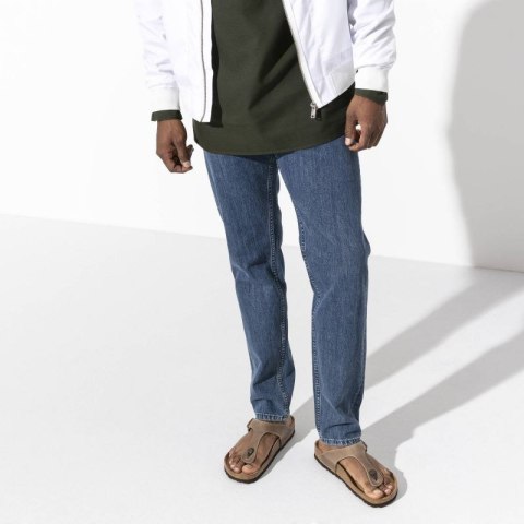 Japonki damskie Birkenstock Gizeh Oiled Leather Tabacco Brown Narrow wąskie (0943813)