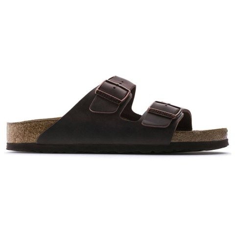 Klapki damskie Birkenstock Arizona Soft Footbed Oiled Leather Habana narrow wąskie (0452763)
