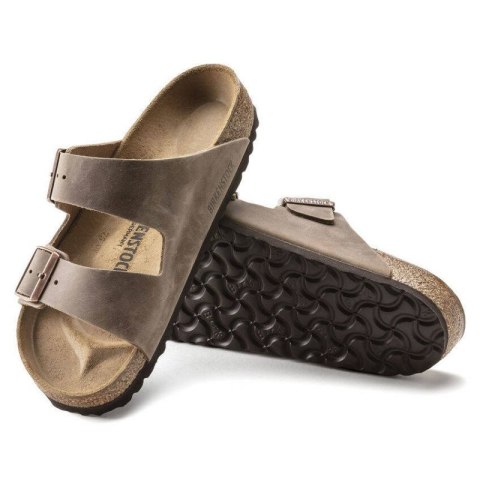 Klapki męskie brązowe Birkenstock Arizona Tabacco Brown narrow wąskie (0352203)